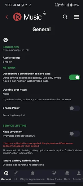Screenshot of RiMusic Mod
